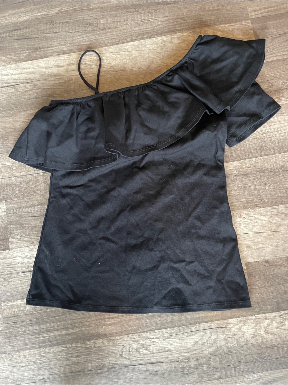 Free Press One Shoulder Ruffled Top S